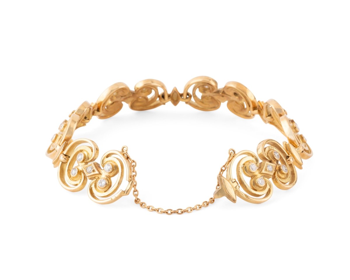 Bracelet en or jaune et diamants - Castafiore