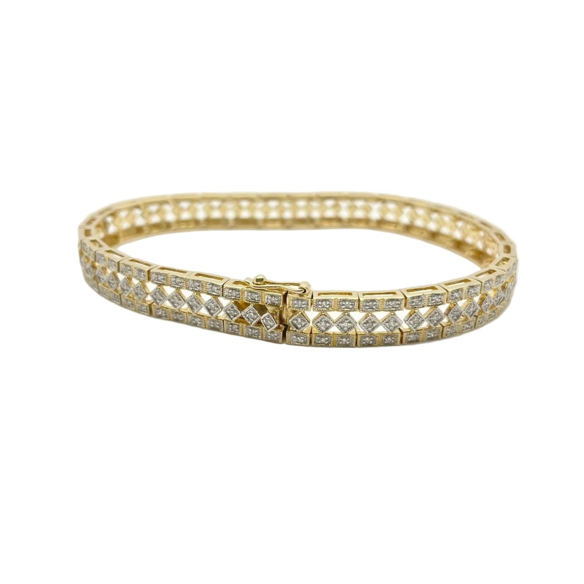 Bracelet en or jaune et diamants - Castafiore