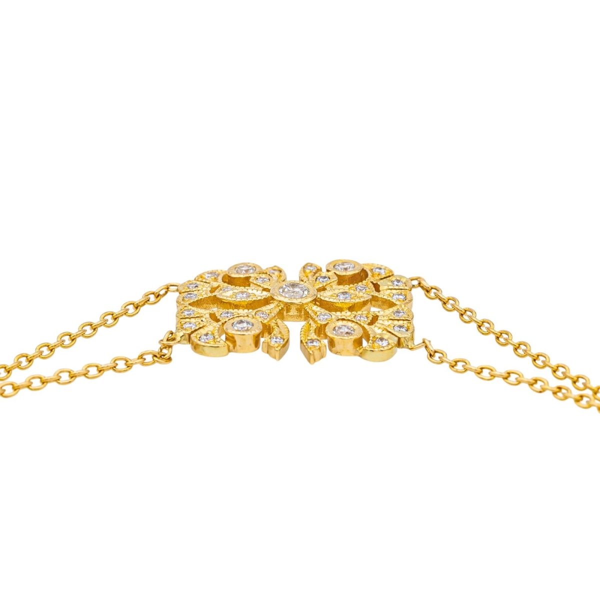Bracelet en or jaune et diamants - Castafiore