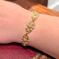 Bracelet en or jaune et diamants - Castafiore