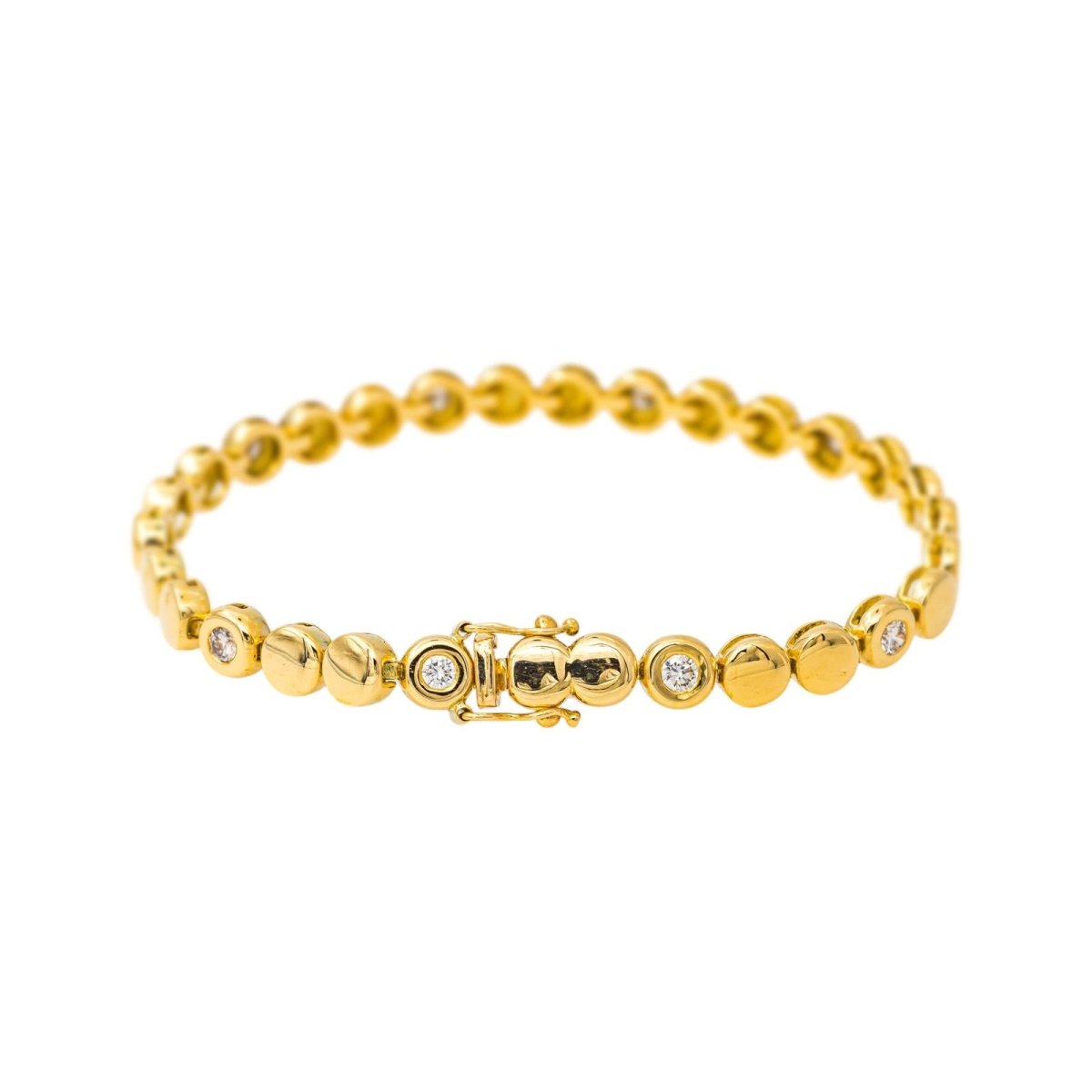 Bracelet en or jaune et diamants - Castafiore