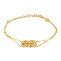 Bracelet en or jaune et diamants - Castafiore