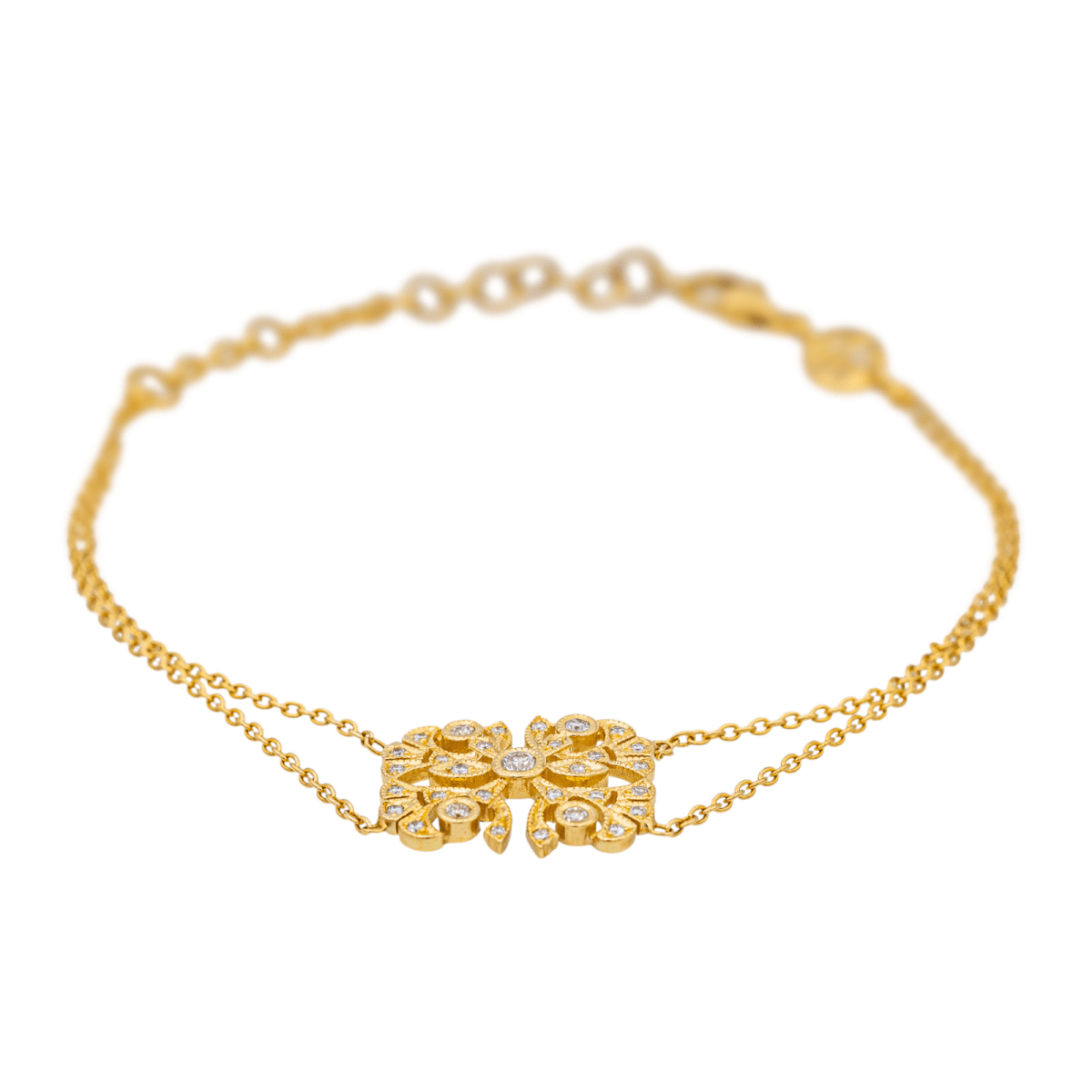 Bracelet en or jaune et diamants - Castafiore