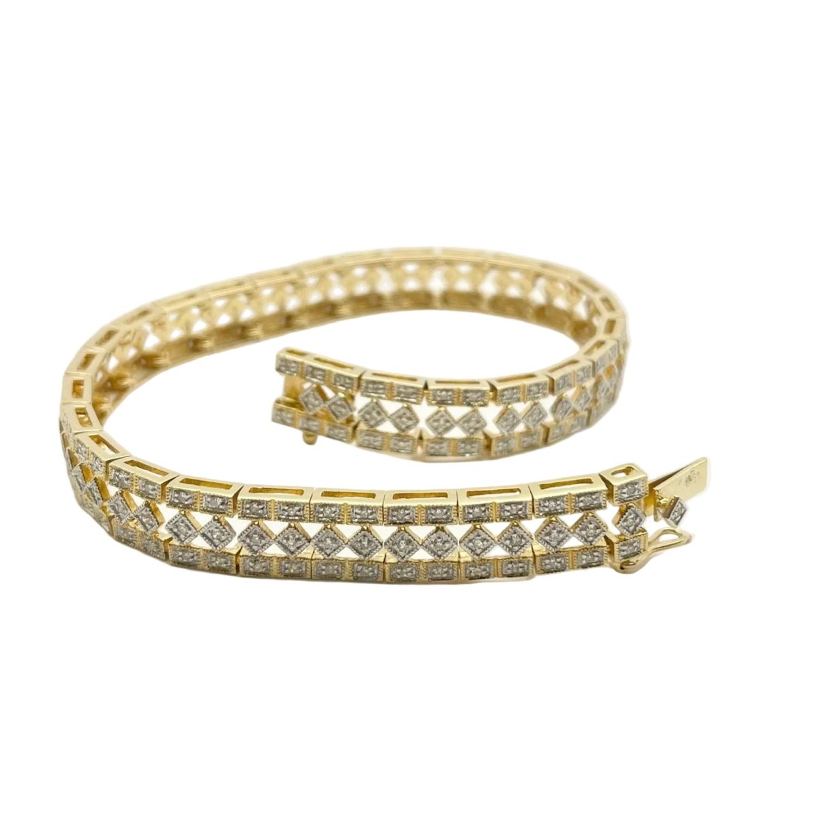 Bracelet en or jaune et diamants - Castafiore