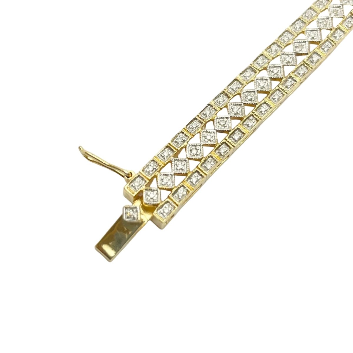 Bracelet en or jaune et diamants - Castafiore