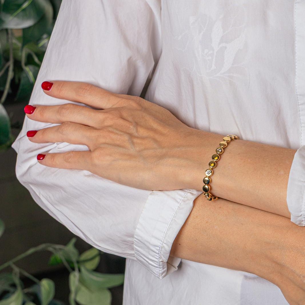 Bracelet en or jaune et diamants - Castafiore