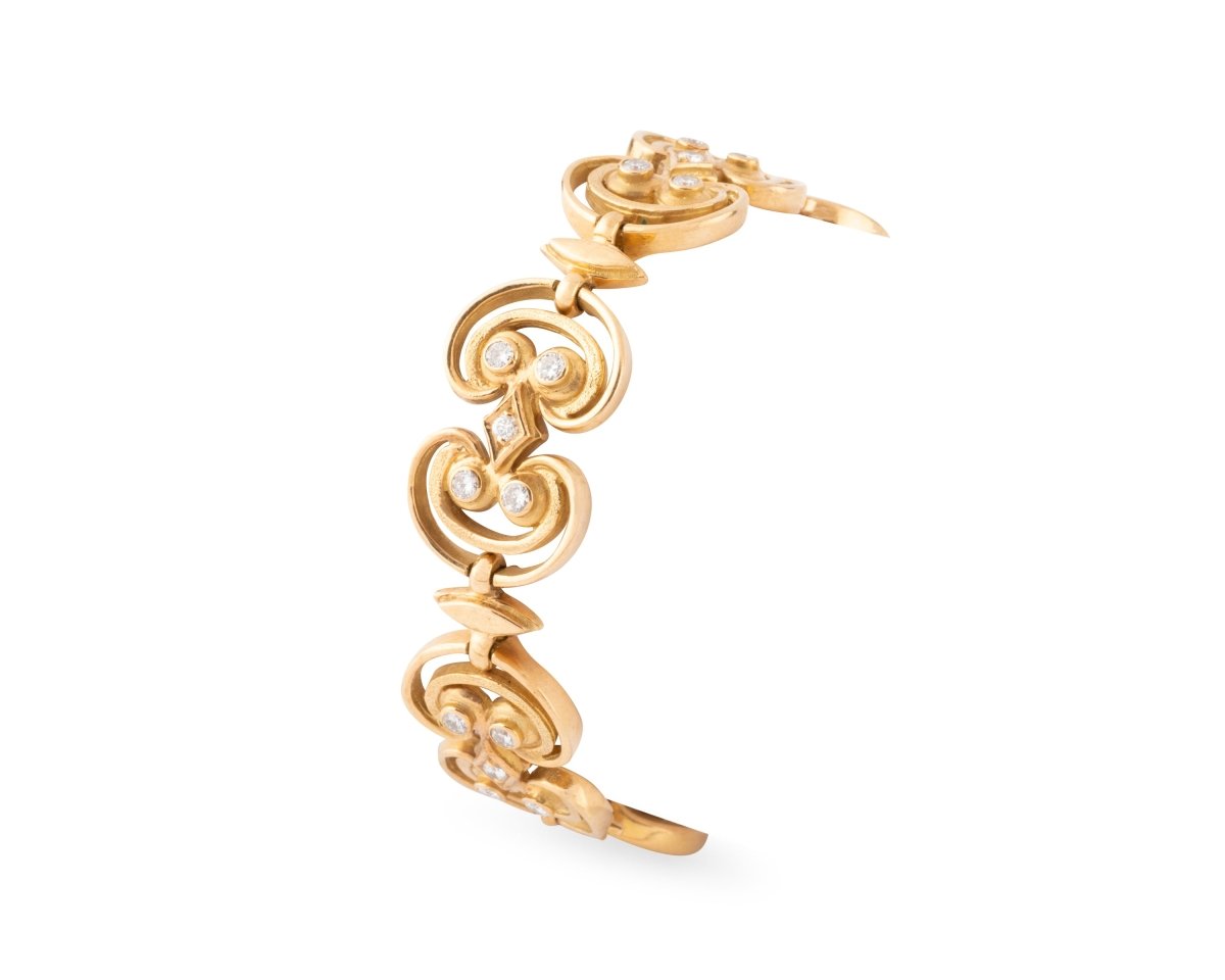 Bracelet en or jaune et diamants - Castafiore