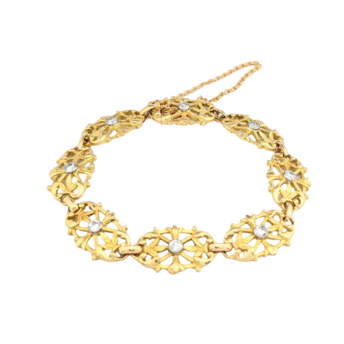 Bracelet en or jaune et diamants - Castafiore