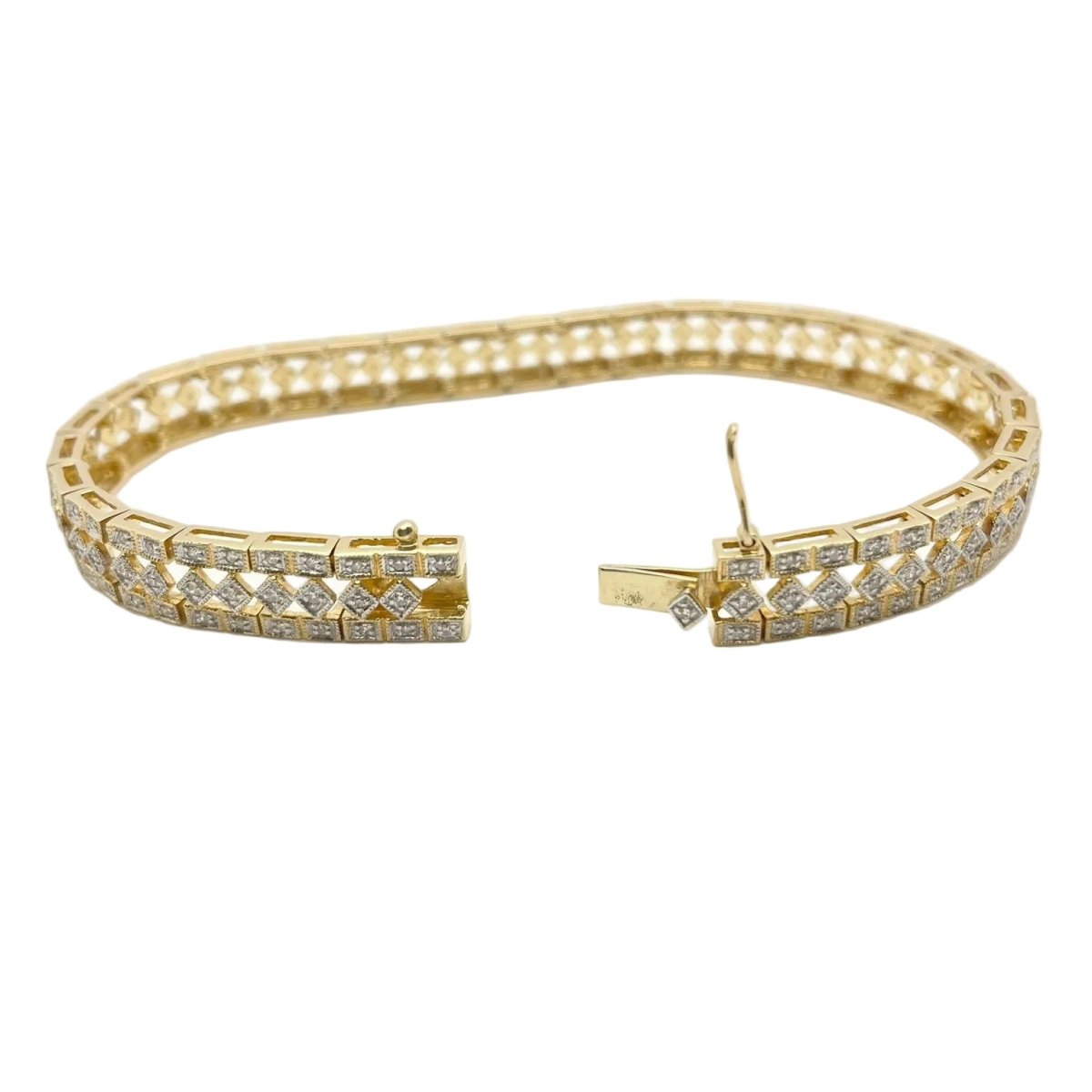 Bracelet en or jaune et diamants - Castafiore