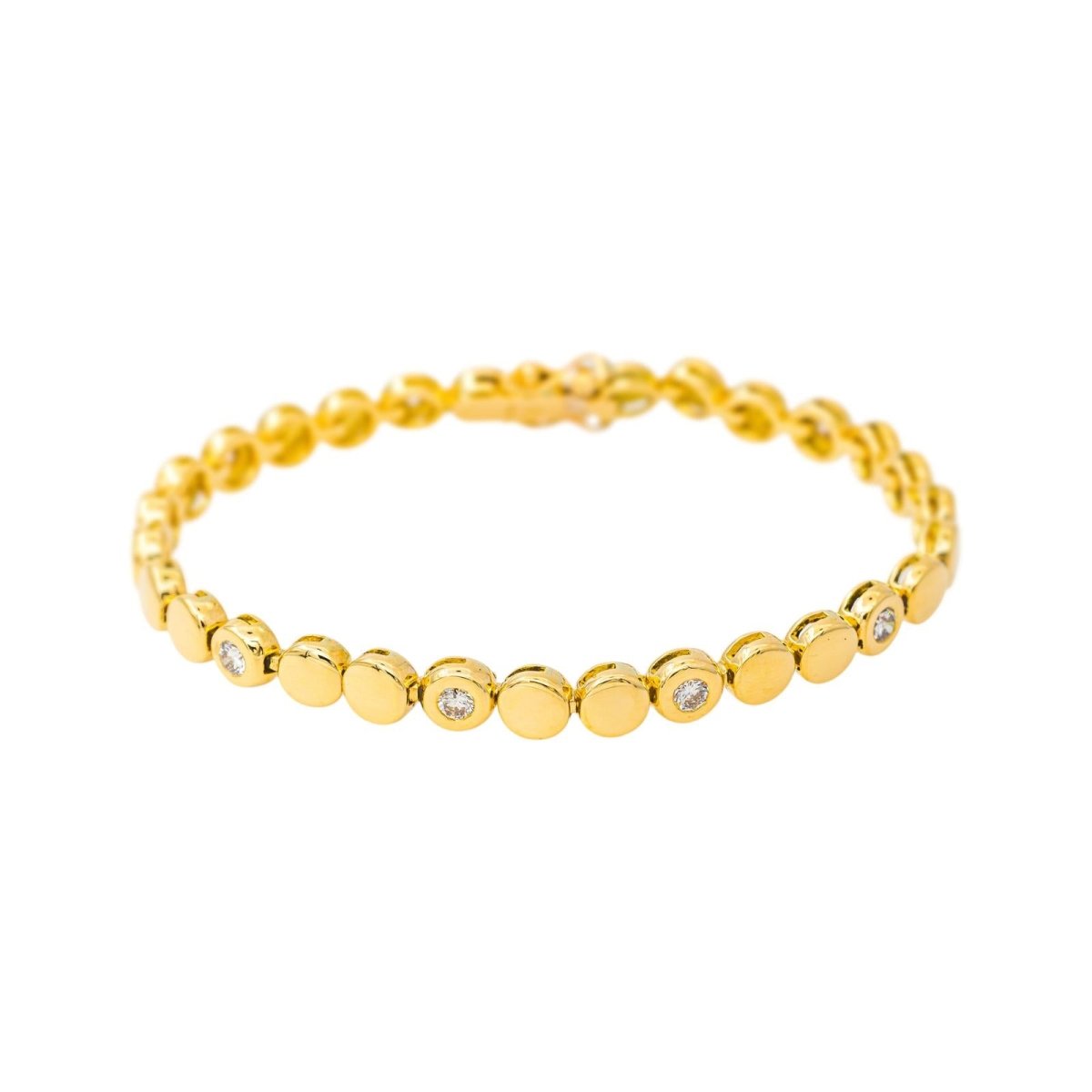 Bracelet en or jaune et diamants - Castafiore