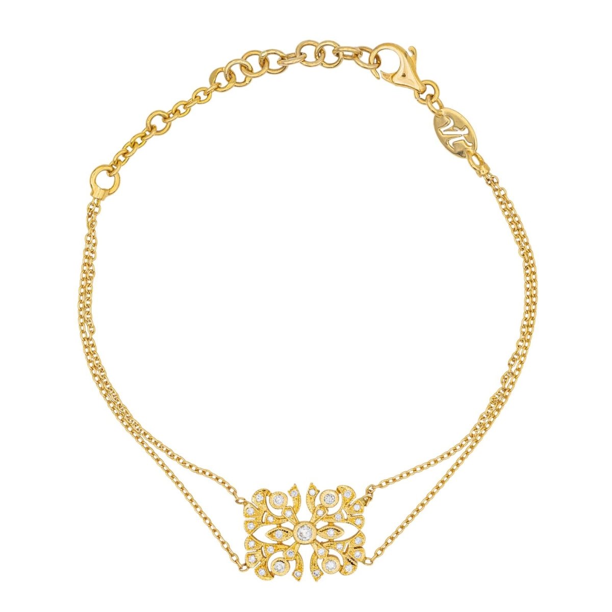 Bracelet en or jaune et diamants - Castafiore