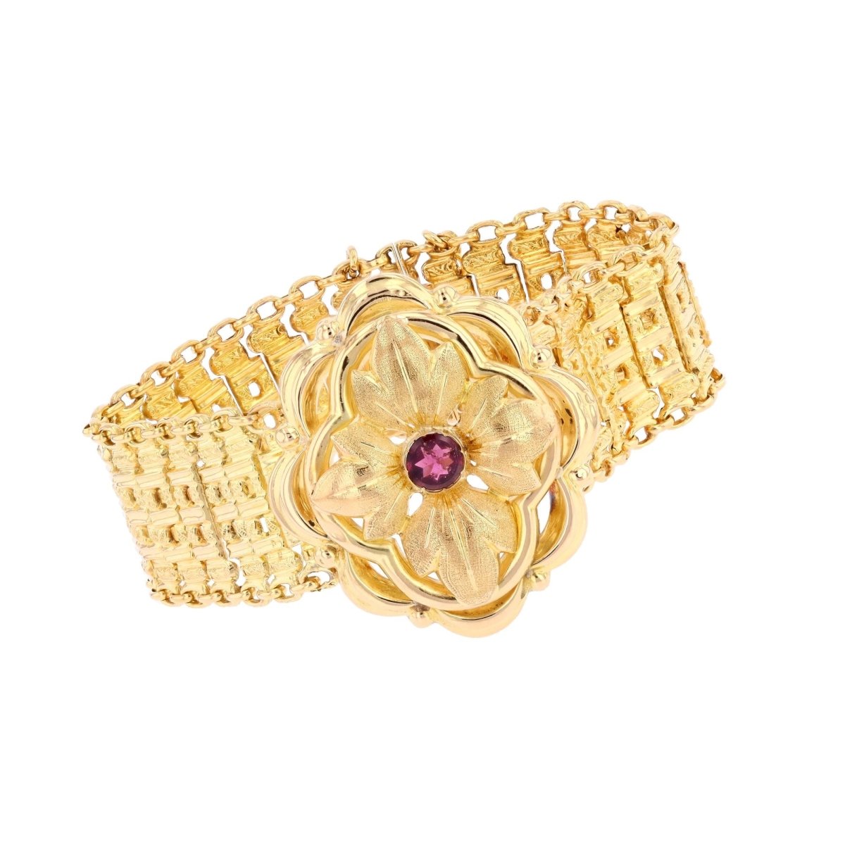 Bracelet antique gold and garnet