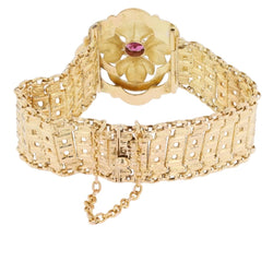 Bracelet antique gold and garnet