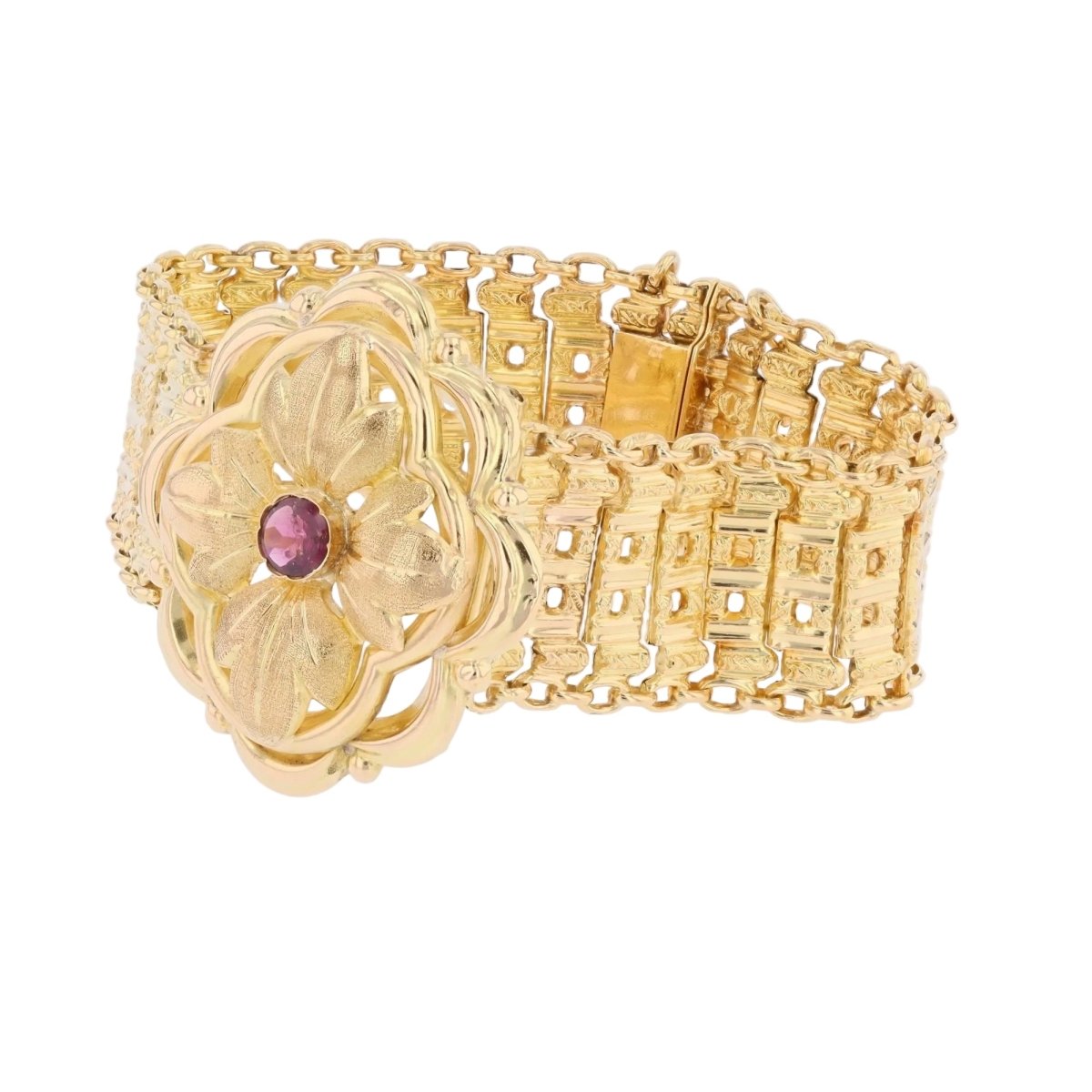 Bracelet antique gold and garnet