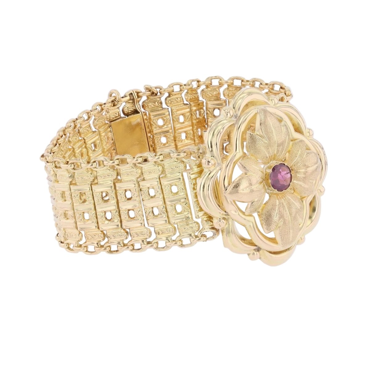 Bracelet antique gold and garnet