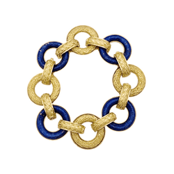 Bracelet en or jaune et lapis lazuli - Castafiore