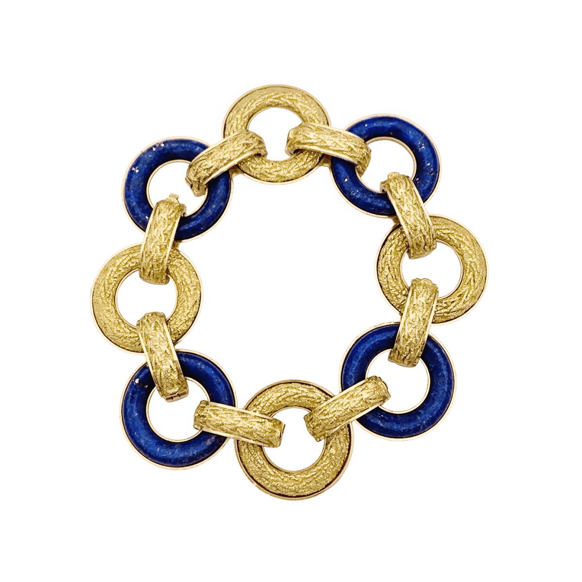 Bracelet en or jaune et lapis lazuli - Castafiore