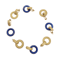 Bracelet en or jaune et lapis lazuli - Castafiore