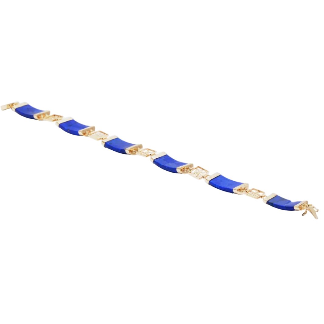 Bracelet en or jaune et lapis-lazuli - Castafiore