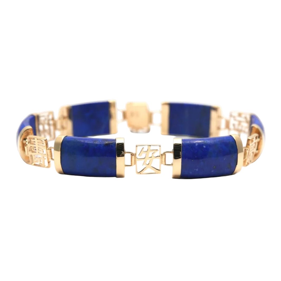 Bracelet en or jaune et lapis-lazuli - Castafiore