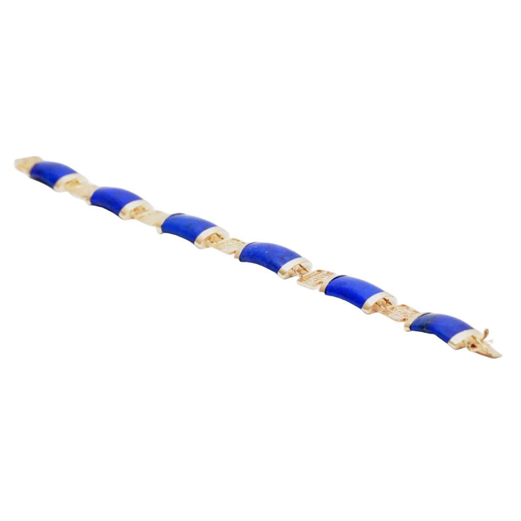 Bracelet en or jaune et lapis-lazuli - Castafiore