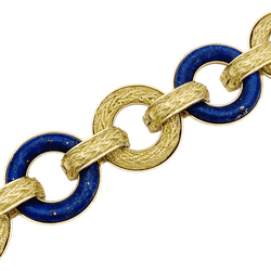 Bracelet en or jaune et lapis lazuli - Castafiore