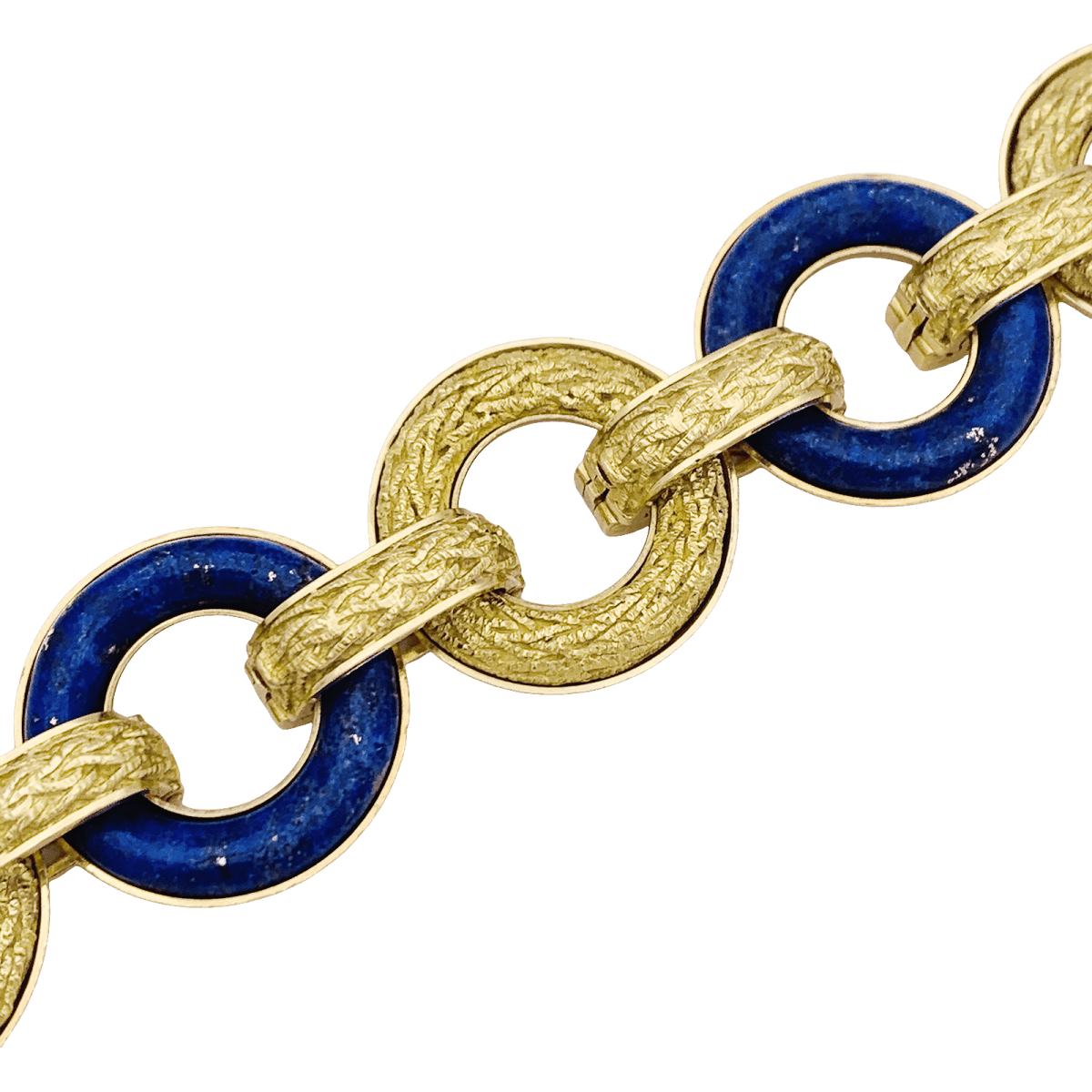Bracelet en or jaune et lapis lazuli - Castafiore