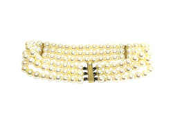 Bracelet en or jaune et perles - Castafiore
