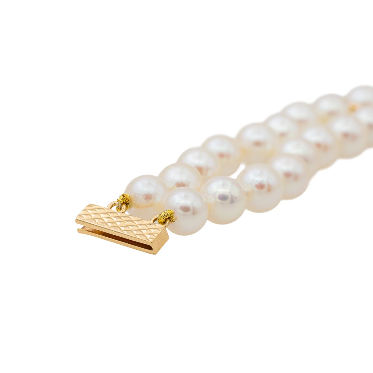 Bracelet en or jaune et perles - Castafiore