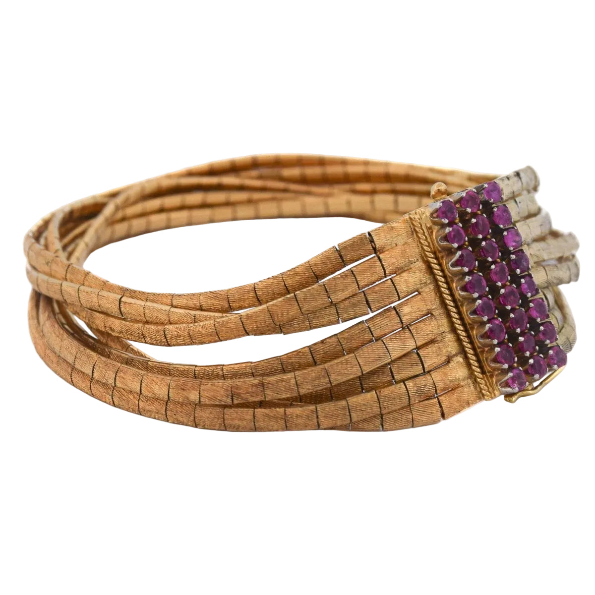 Bracelet at yellow gold and rubies - Castafiore