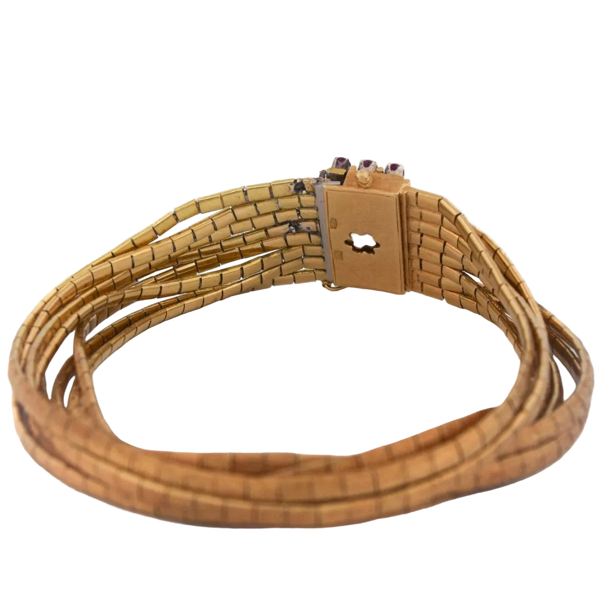 Bracelet at yellow gold and rubies - Castafiore