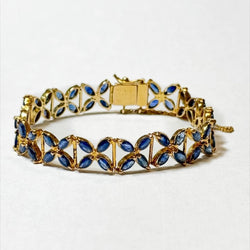 Bracelet en or jaune et saphirs - Castafiore
