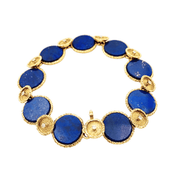 Bracelet en or jaune, lapis-lazuli et diamants - Castafiore