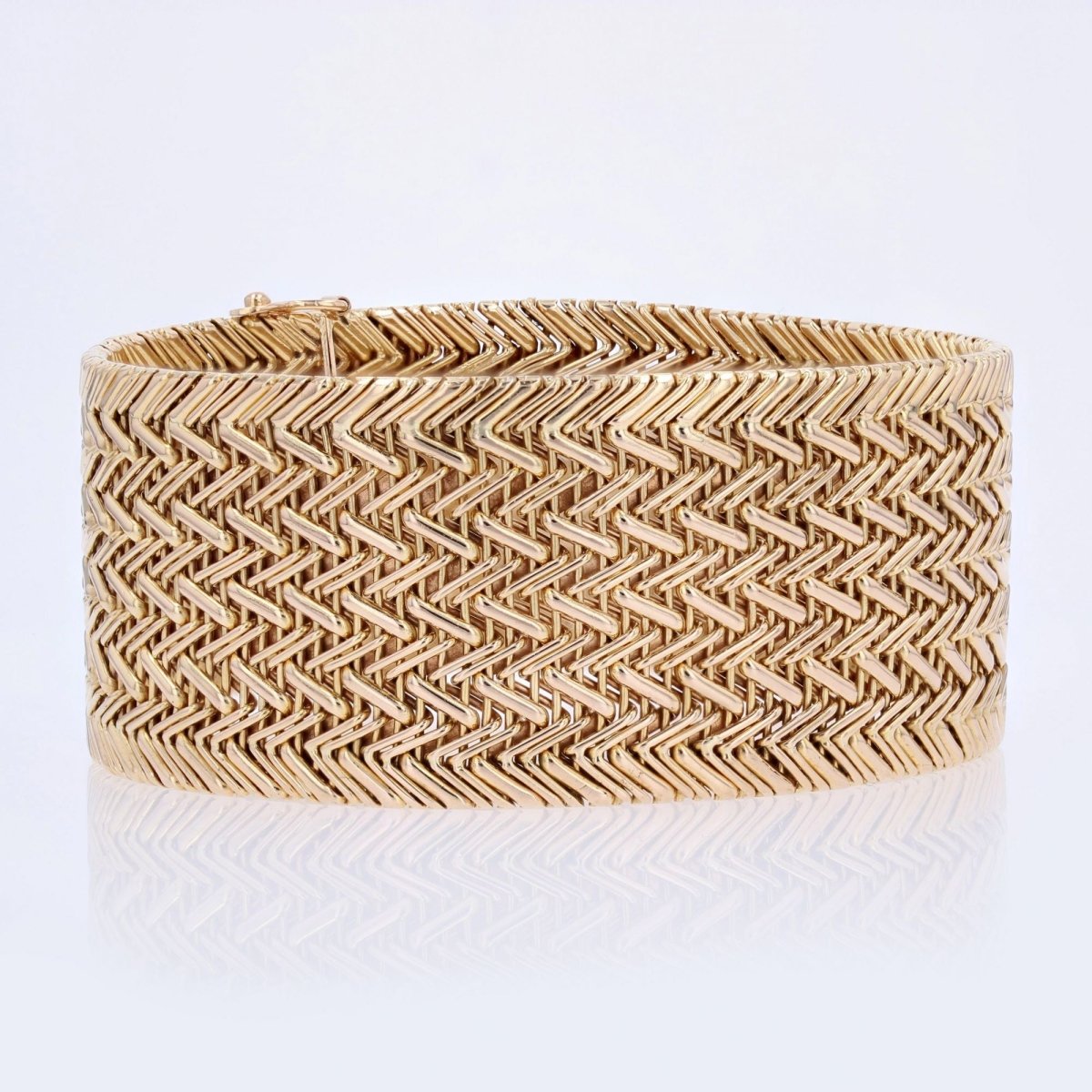 Bracelet en or jaune maille sergée - Castafiore