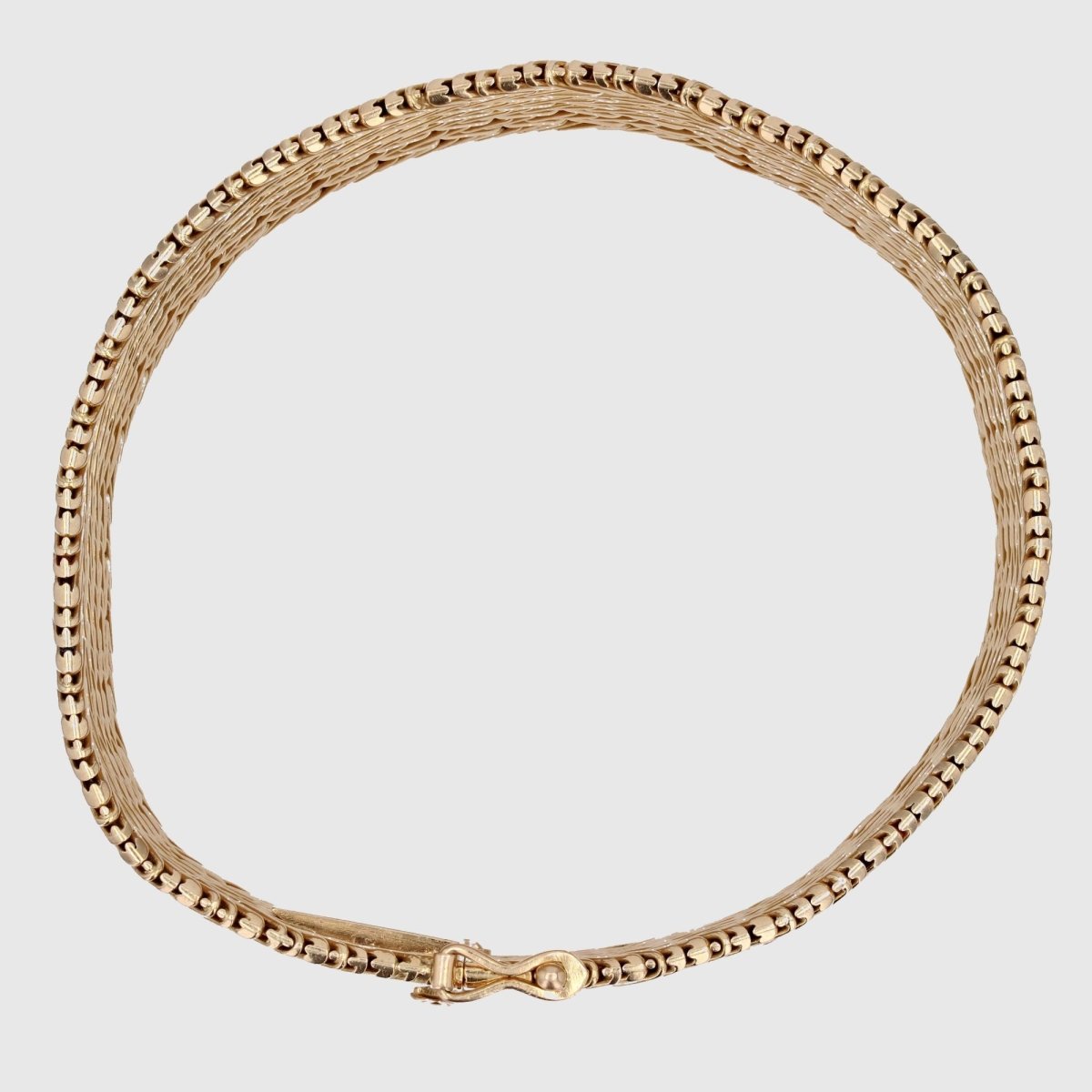 Bracelet en or jaune maille sergée - Castafiore