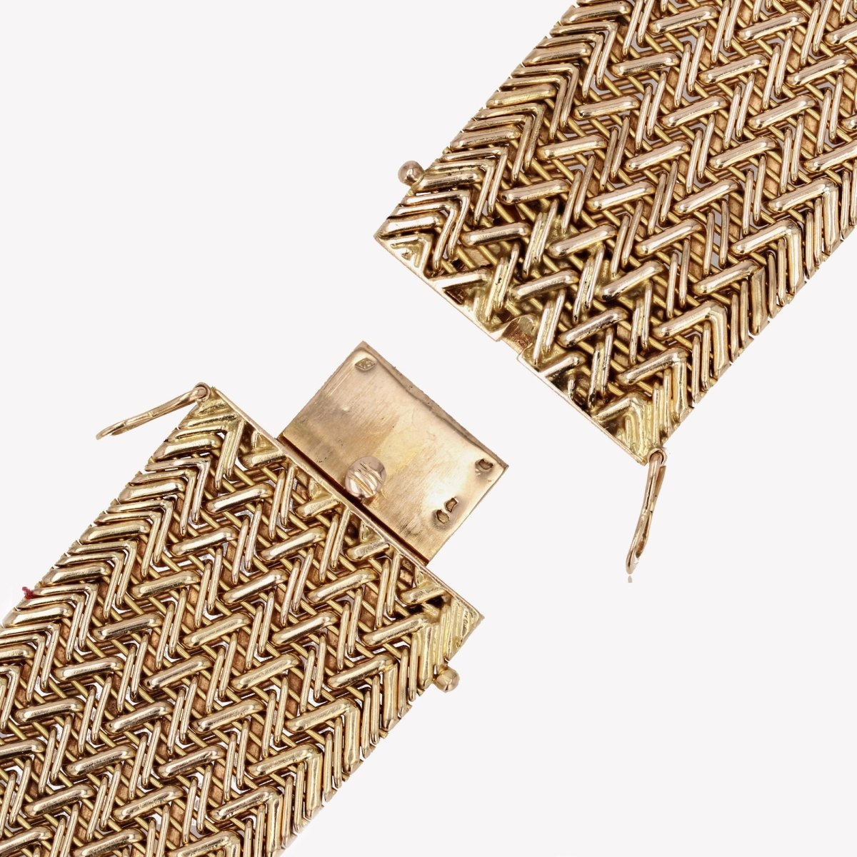Bracelet en or jaune maille sergée - Castafiore