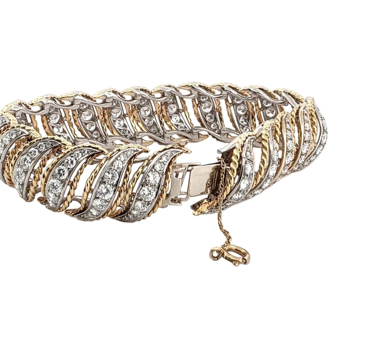 Bracelet en or jaune, platine et diamants - Castafiore