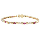 Bracelet en or jaune, rubis et diamants - Castafiore