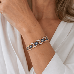 Bracelet en or jaune, saphirs et Diamants - Castafiore