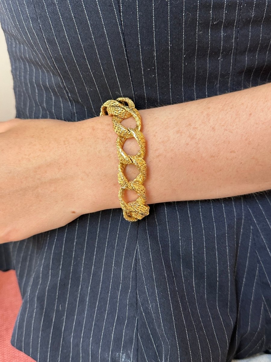 Bracelet en or jaune torsadé - Castafiore
