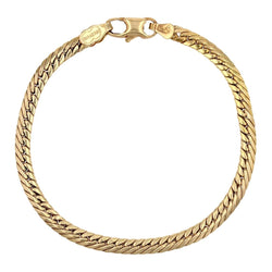 Bracelet en or occasion gourmette aplatie - Castafiore