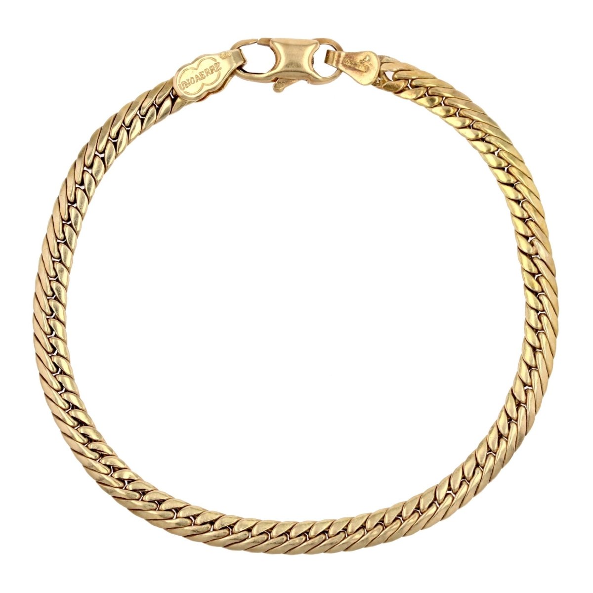 Bracelet en or occasion gourmette aplatie - Castafiore