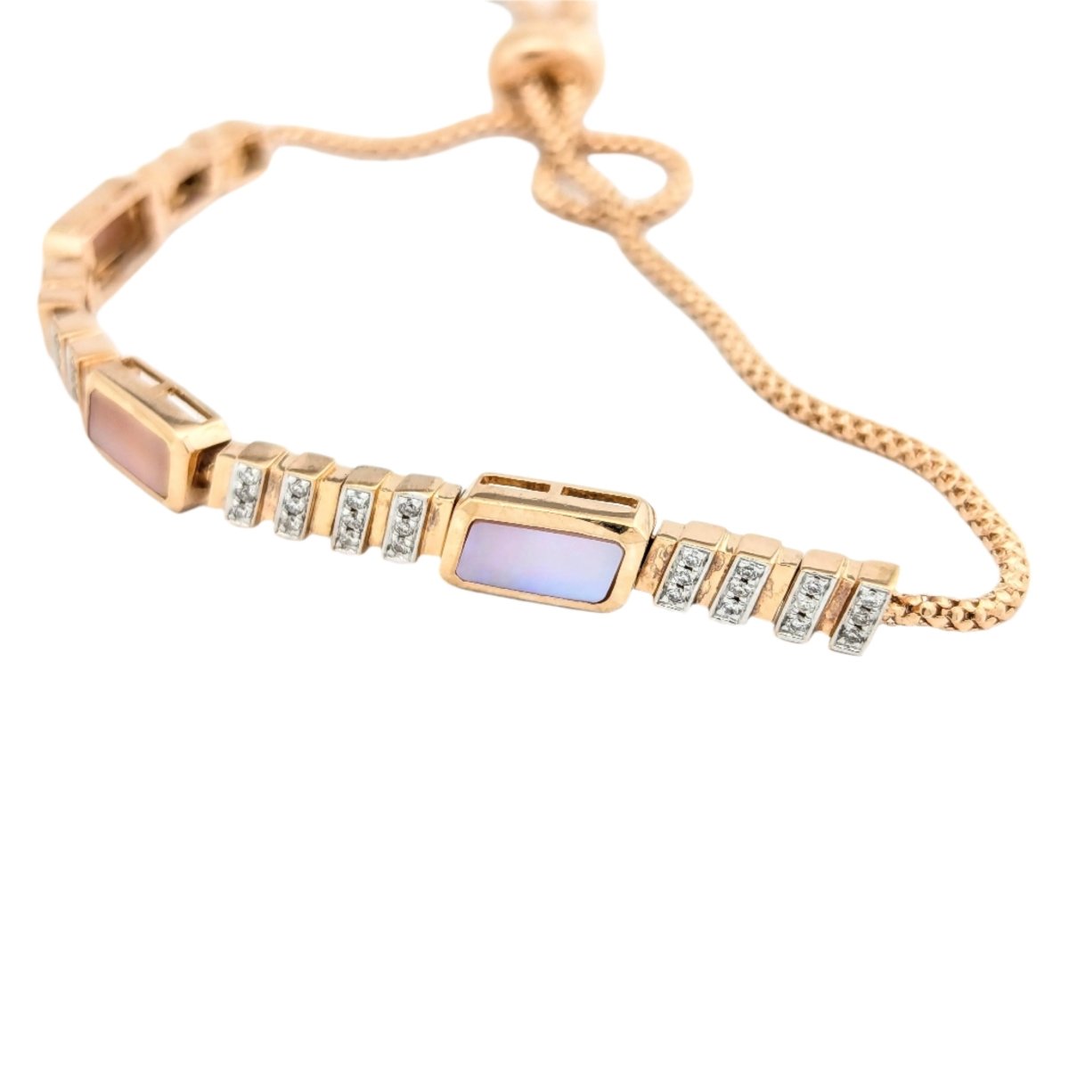 Bracelet en or rose, nacre et diamants - Castafiore