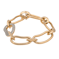 Bracelet en or rose, or blanc et diamants - Castafiore