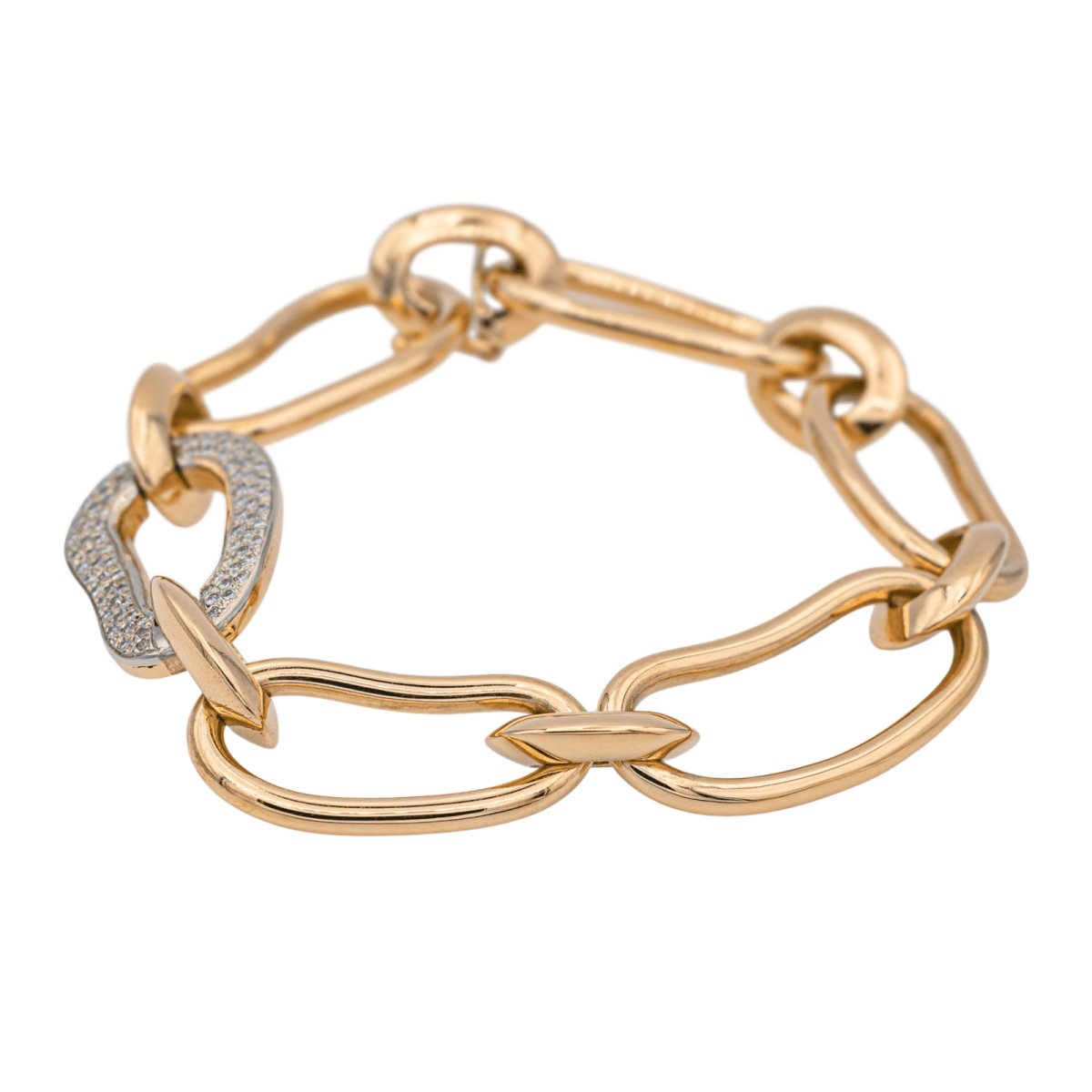 Bracelet en or rose, or blanc et diamants - Castafiore