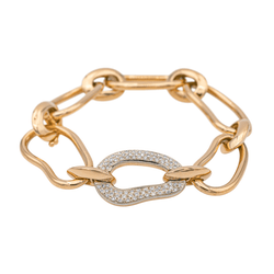 Bracelet en or rose, or blanc et diamants - Castafiore