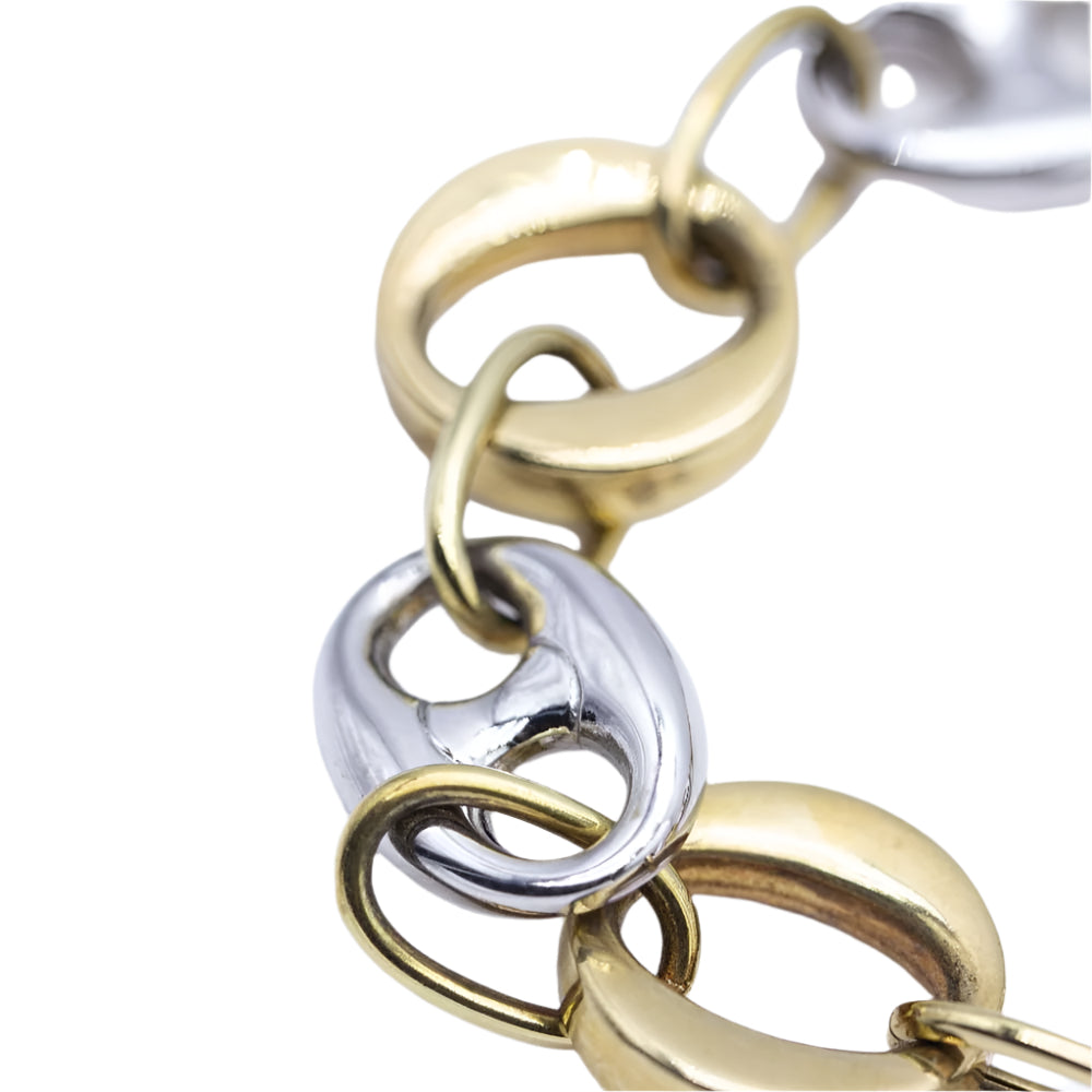 Bracelet femme design grain de café en oro bicolore - Castafiore