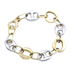 Bracelet femme design grain de café en oro bicolore - Castafiore