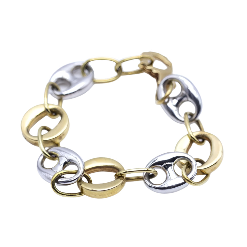 Bracelet femme design grain de café en oro bicolore - Castafiore