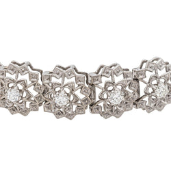 Bracelet Fleur en or blanc et diamants - Castafiore